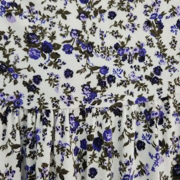 FREE PEOPLE Intimately 'Kaya' Ivory Floral Print Cutout Long Sleeve Bodysuit XS - Picture 8 of 11